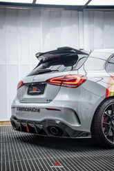 Mercedes Benz A-Class A45/A35/A250/A220 W177 2019 2020 2021 2022 2023 2024 with Aftermarket Parts -AE Rear Roof Spoiler Carbon Fiber from ArmorExtend